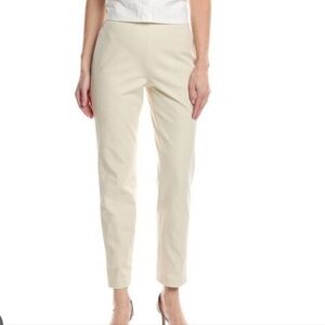 Lafayette 148 New York Bleecker Cream Slim Leg Stretch Dress Pants Size 2/XS